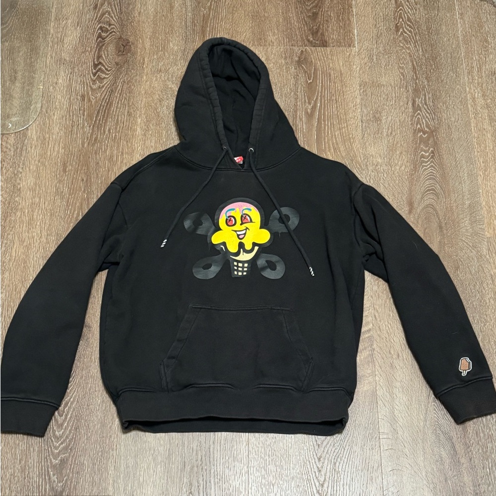 Icecream black Graphic Hoodie